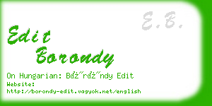 edit borondy business card